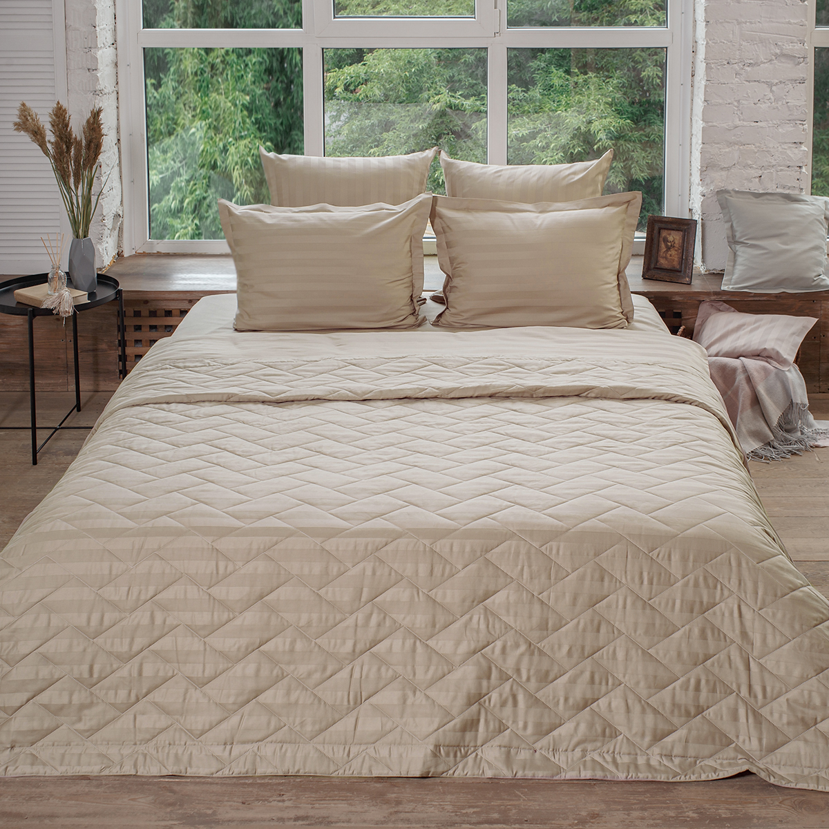 Покрывало хлопковое | Покрывало хлопковое КАПУЧИНО