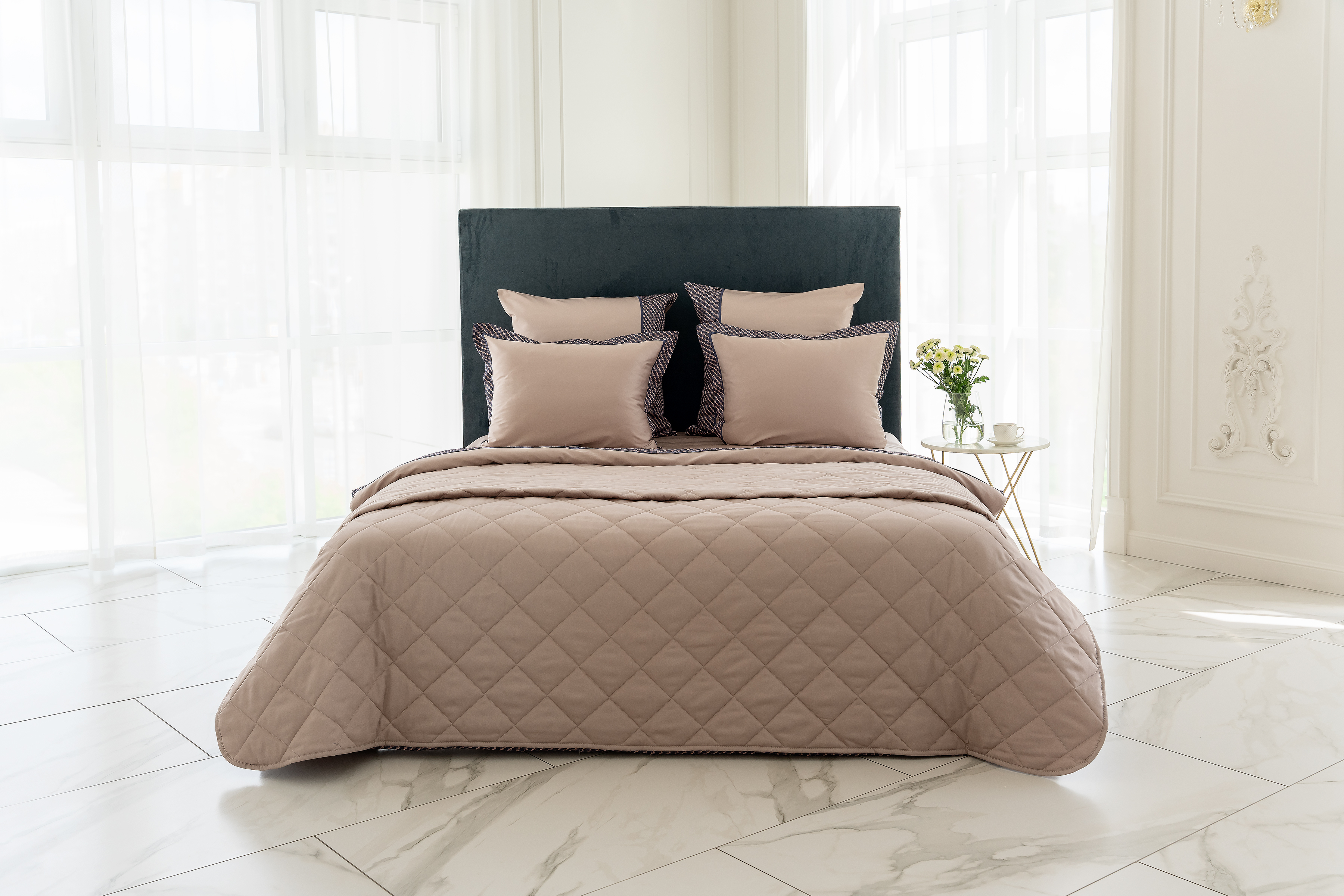 Покрывало хлопковое | ПОКРЫВАЛО ХЛОПКОВОЕ | ОДНОТОННОЕ МАКО-САТИН КРЕМОВЫЙ