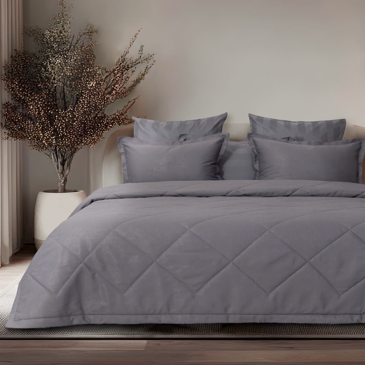 Покрывало | ПОКРЫВАЛО LORENZO ГРАФИТ