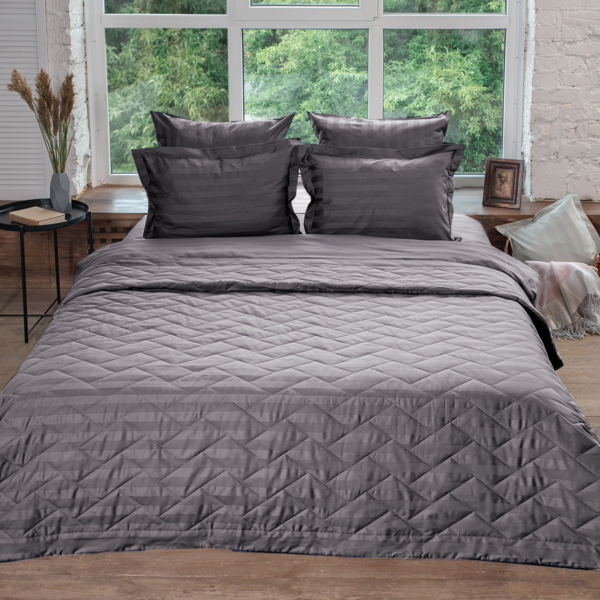 Покрывало хлопковое | ПОКРЫВАЛО ХЛОПКОВОЕ ГРАФИТОВЫЙ