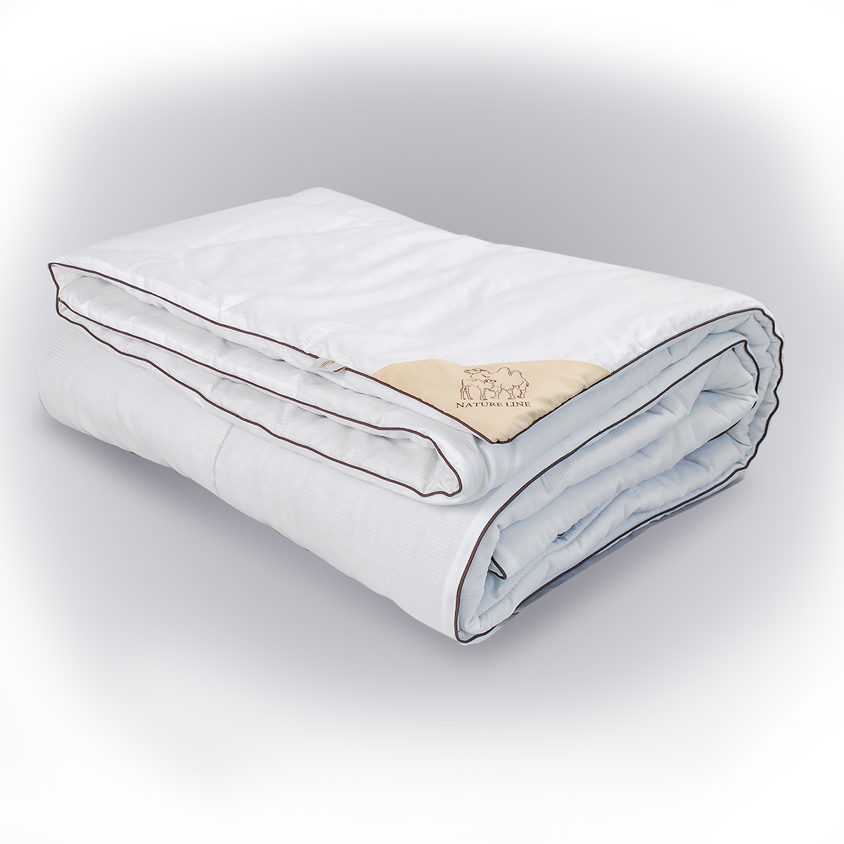 Одеяло теплое в страйп-сатине | «ВЕРБЛЮЖЬЯ ШЕРСТЬ»